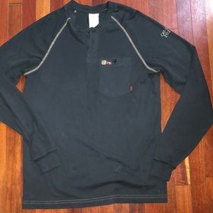 Men’s Cinch FR Long Sleeve Shirt. Dark Blue